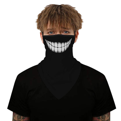 YAYOUREL Neck Gaiter Face Mask Bandanas for Men Women UV Face Scarf Cover Ear Loop Hole Facemask for Fishing Running Cycling