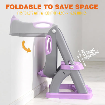 Potty Training Toilet for Toddlers, 2-in-1 Potty Training seat, Anti-Slip (Chocolate, Bear)