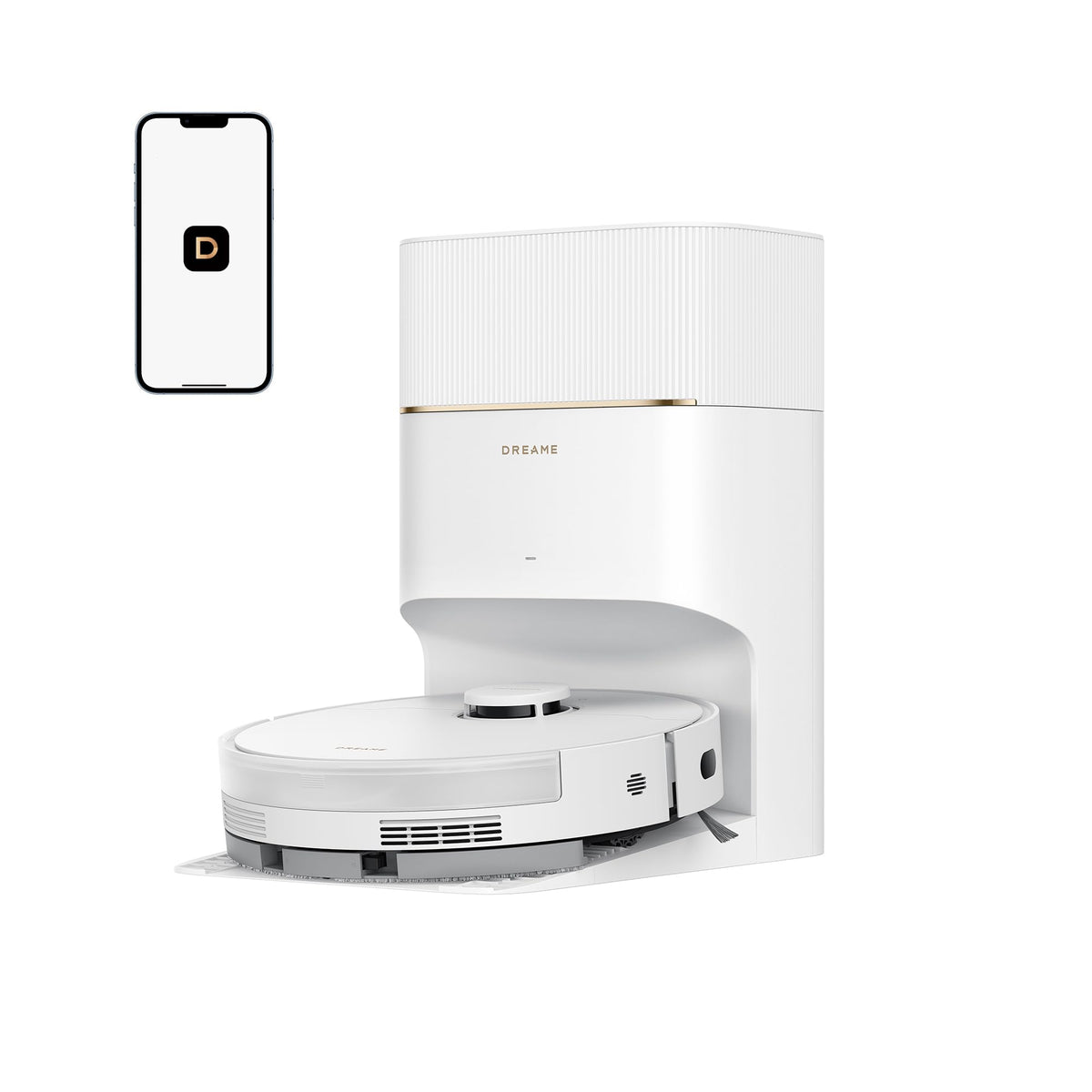 dreame D20 Pro Plus Robot Vacuum and Mop, Detangling DuoBrush for Pet Hair