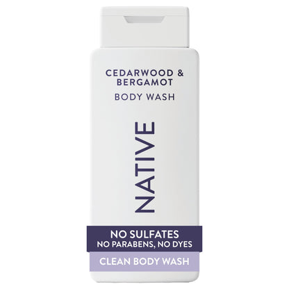 Native Clean Body Wash for Women & Men, Powder & Cotton Scent, 18 fl oz