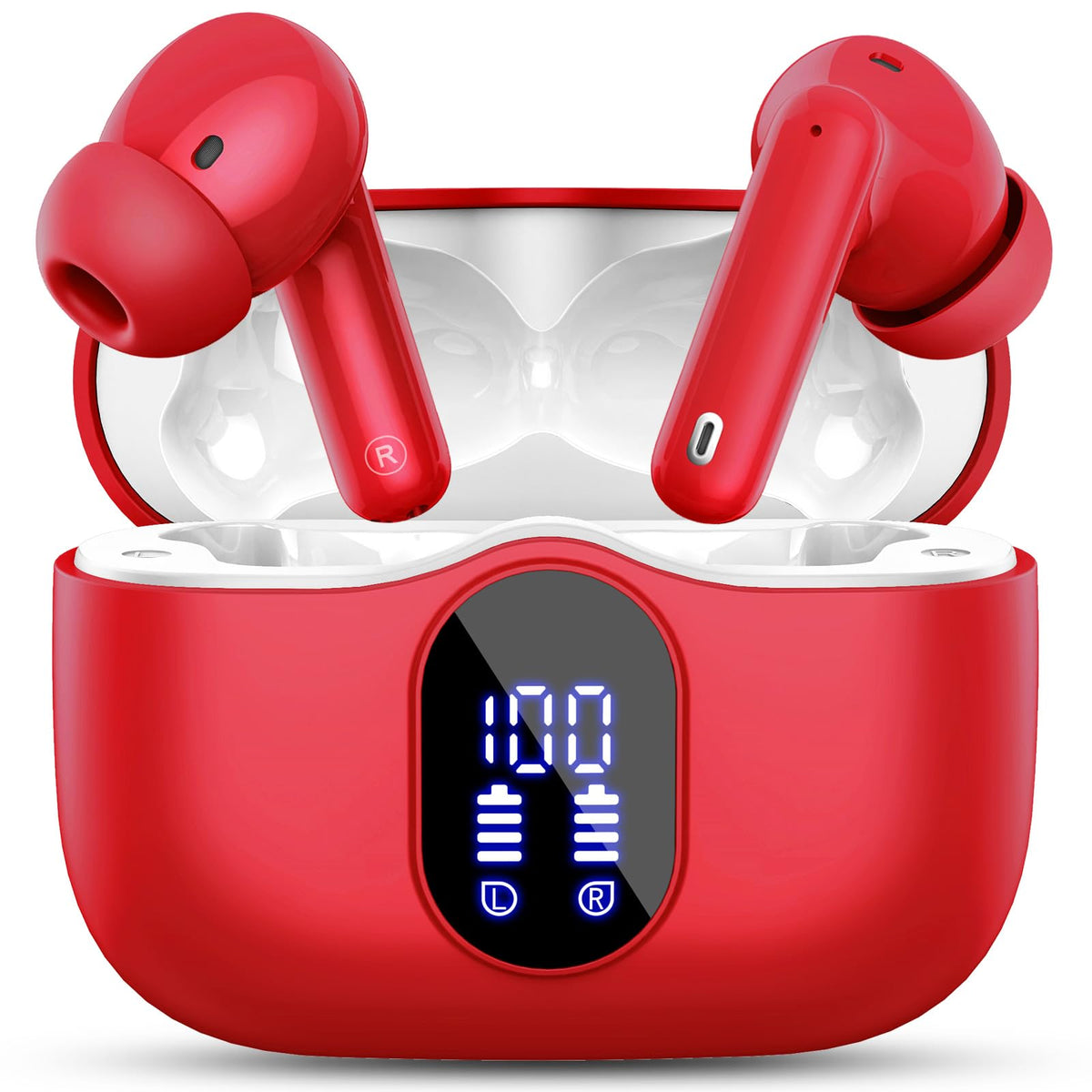 Wireless Earbuds, Bluetooth 5.4 Headphones Bass Stereo/Clear Call,Rose Gold