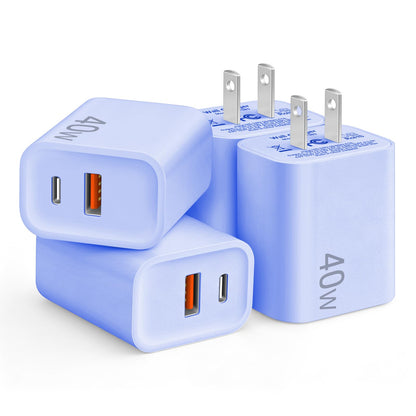 [4 Pack] 20W USB C Charger Block Fast Charging Multiport Adapter