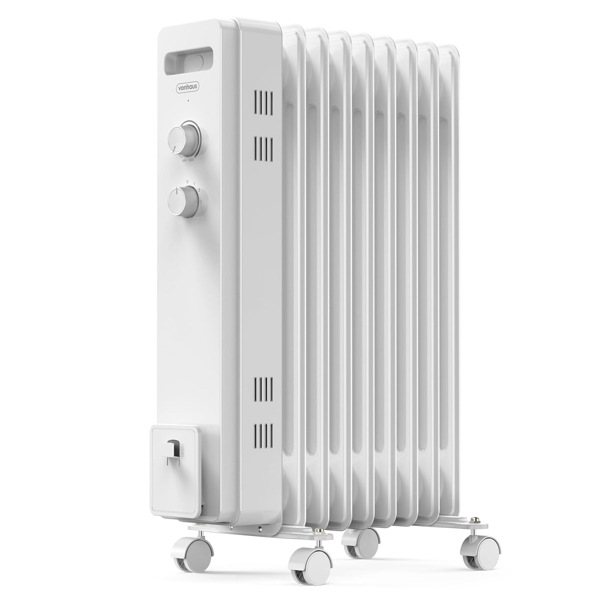 VonHaus Oil Filled Radiator 11 Fins – 2500W, 3 Heat Settings, 24 Hour Timer