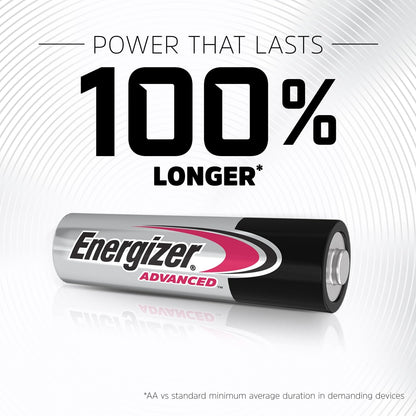Energizer Advanced - AA Batteries (16 Pack) Up To 100% Longer Lasting