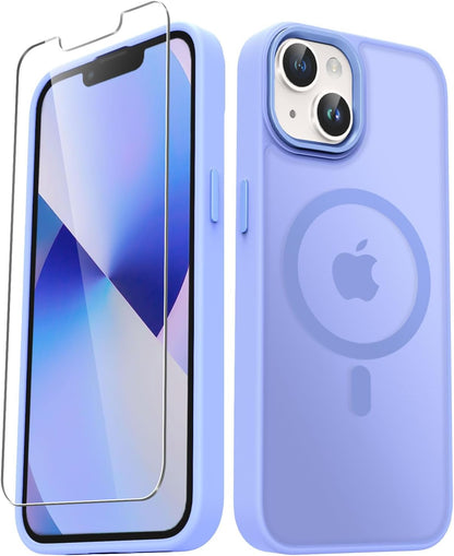 for iPhone 14 Plus Case, Matte Magnetic Phone Case, Lavender Purple