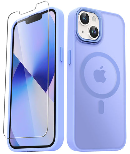 for iPhone 14 Plus Case, Matte Magnetic Phone Case, Lavender Purple