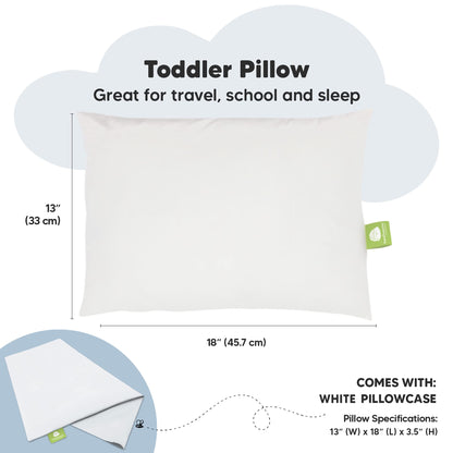 Toddler Pillow with Pillowcase 13x18 My Little Dreamy Pillow(Jolly Rainbow)