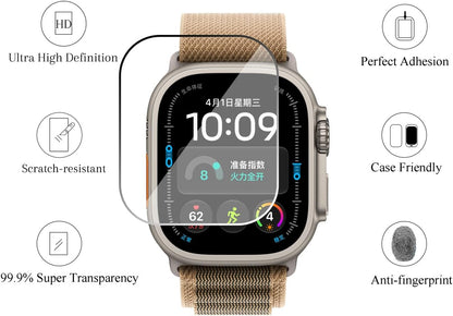 Ailun 3 Pack Screen Protector for Apple Watch Ultra 4/3/2/Ultra [Clear]