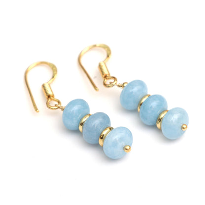 Gempires Beaded Gemstone Dangle Earrings for Women, Boho Gold Birthstone