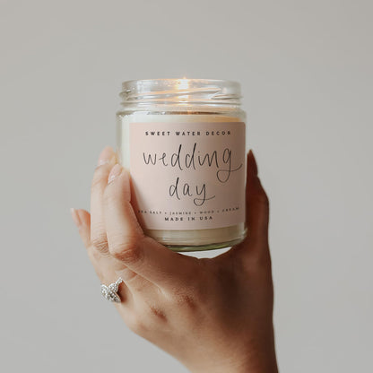 Sweet Water Decor Forever and Always Wedding Soy Wax Candle, 9oz Clear Jar