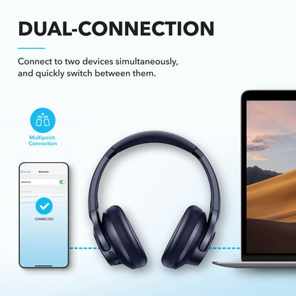 soundcore by Anker Q20i Hybrid Active Noise Cancelling Headphones, Black