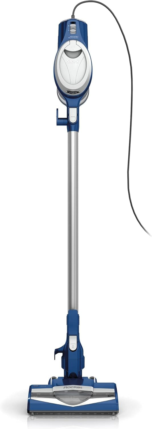 Shark HV200 Rocket Corded Stick Vacuum, Lightweight, Bagless, for Carpet and Hard Floor Cleaning with Swivel Steering, Blue (Renewed)