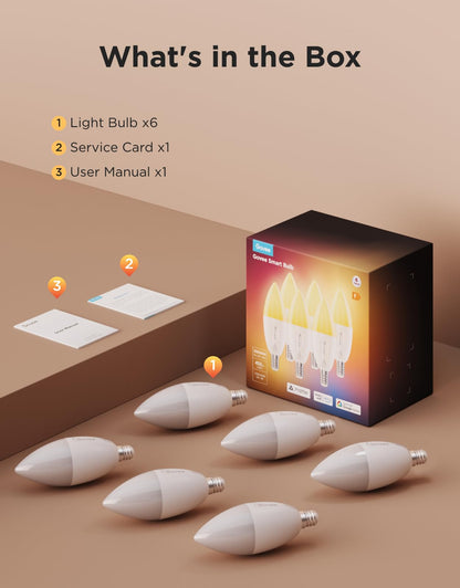 Govee E12 Led Bulb, Color Changing Candelabra Bulbs 450 LM, 80 CRI, 4 Pack