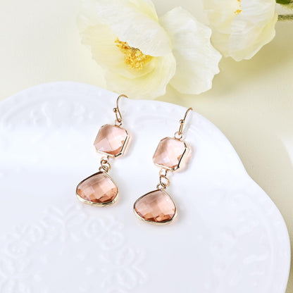 Handmade Dangle Drop Birthstone Earrings 14K Gold - Plated Hypoallergenic Lightweight & Comfortable Elegant Gemstone Earrings for Women