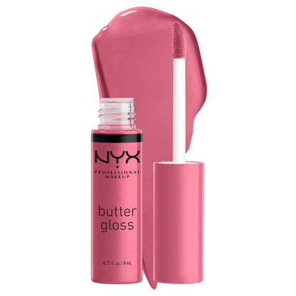 NYX PROFESSIONAL MAKEUP Butter Gloss, Non-Sticky Lip Gloss - Sugar Glass ,Clear