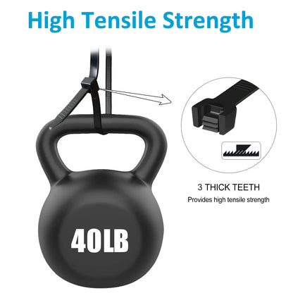 Zip Ties 4 inch (200 Pack), Small Zip Ties with 18 lb Tensile Strength, Black, by Tantti Supply