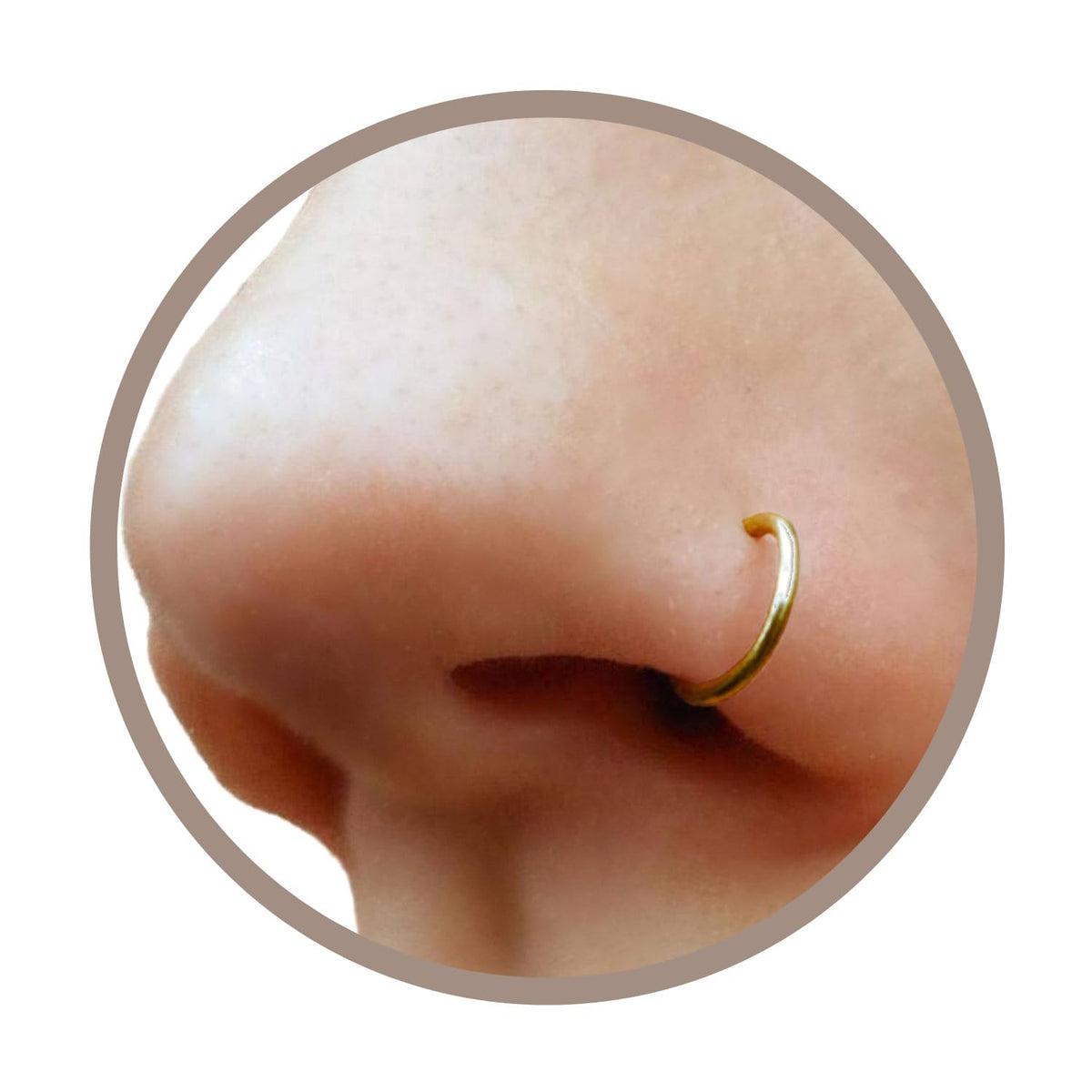 925 Sterling Silver or 14k Gold Filled Fake Clip on Nose Ring