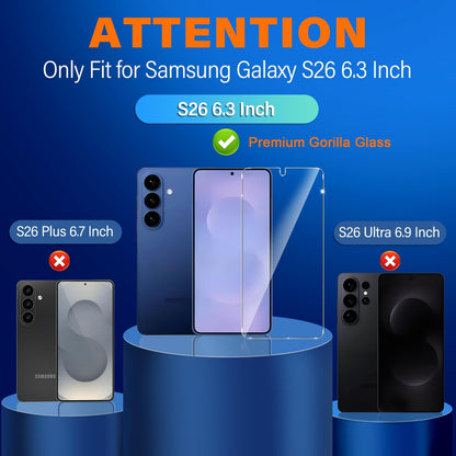 firtstnow 3 Pack for Samsung Galaxy S26 Ultra Screen Protector Tempered Glass + 3 Pack Camera Lens Protector, Military Grade Shatterproof, 9H Hardness, Fingerprint Unlock,Case Friendly 6.9 Inch