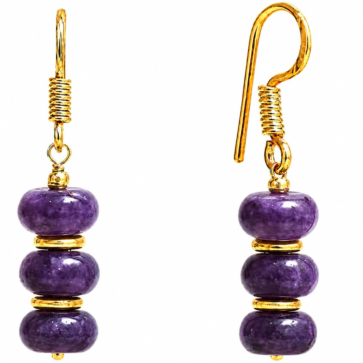 Gempires Beaded Gemstone Dangle Earrings for Women, Boho Gold Birthstone