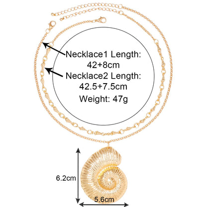 Halloween Gold Conch Necklace Jewelry Accessory for Women