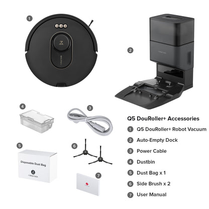 roborock Q7 M5+ Robot Vacuum and Mop, Up to 7-9 Weeks Self-Empty, 10000Pa