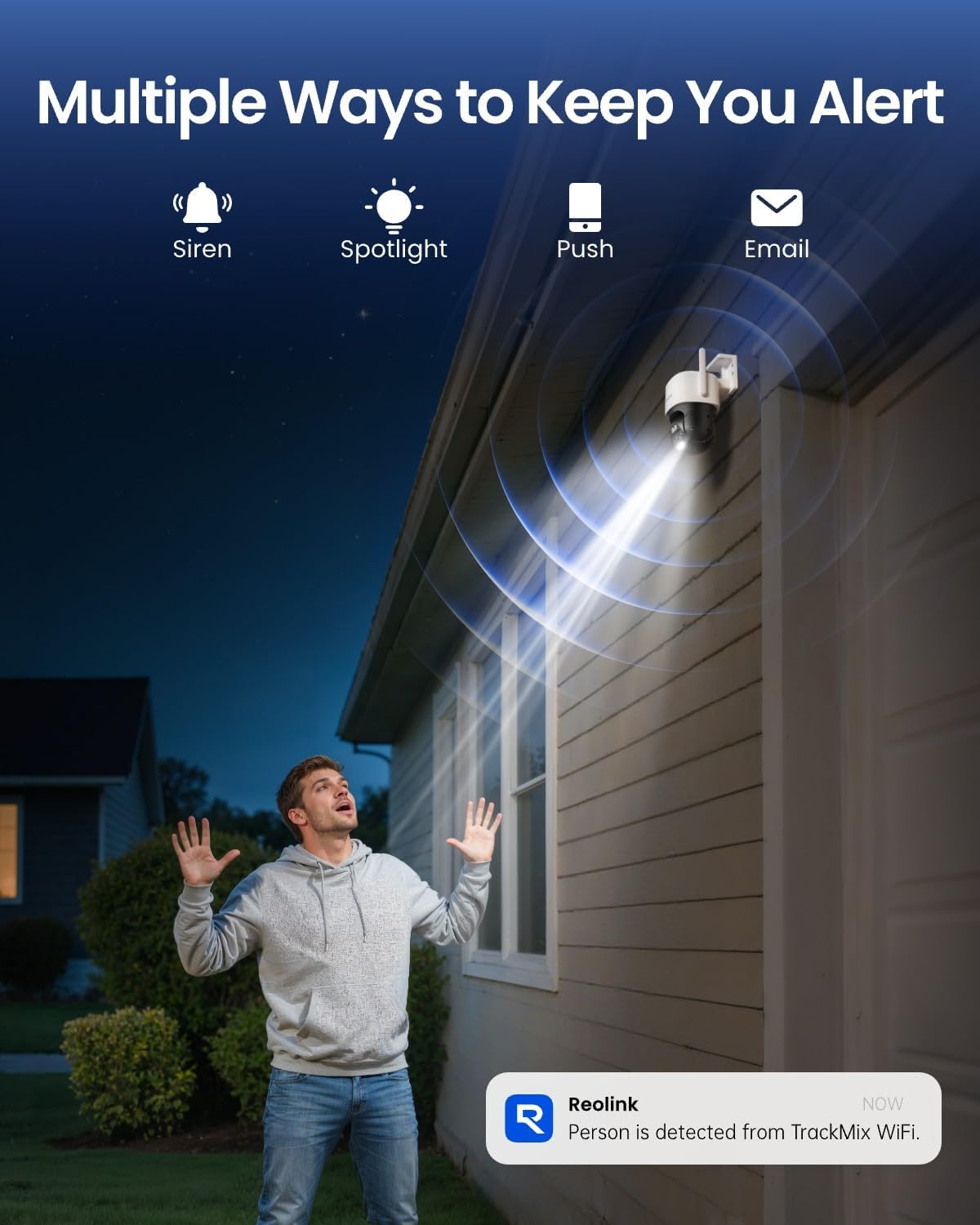 REOLINK 4K 8MP Dual-Lens PTZ Wired WiFi Outdoor Security Camera, 2.4/5GHz