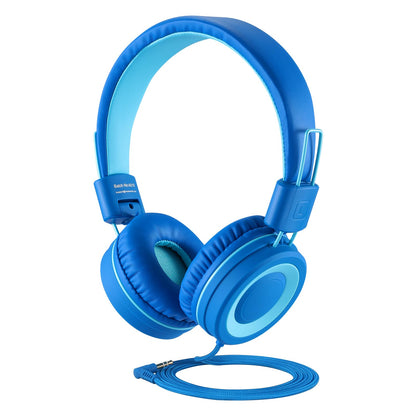 noot products K11 Kids Headphones with Wired Cord 3.5mm Jack Navy/Teal