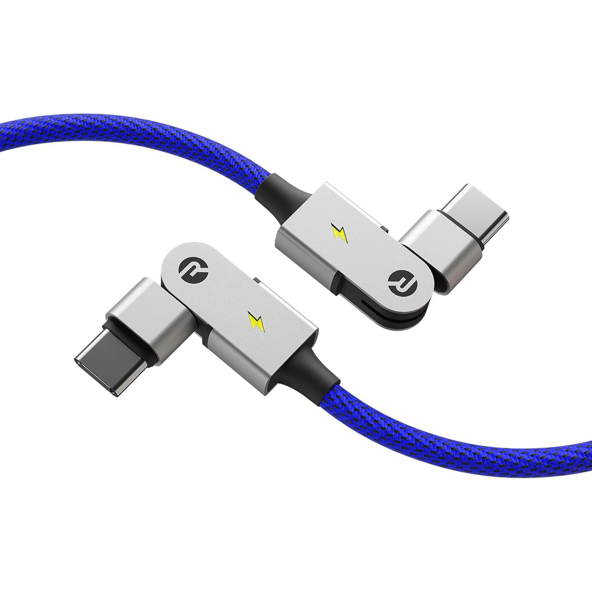 Raycon Magic Spin Cable - 6.6 Feet 100W Fast Charging Type C to Type C Cable for iPhone 16, Samsung Galaxy S24, Google Pixel 7, OnePlus 11, iPad Pro, MacBook Air (Blue, 6.6 Feet)