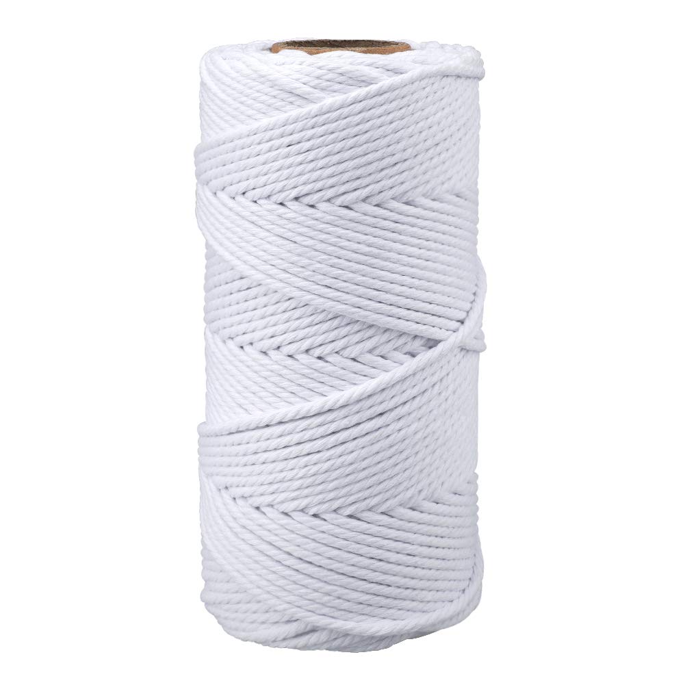 jijAcraft 50M White Cotton String: 2MM Cooking String for DIY Crafts