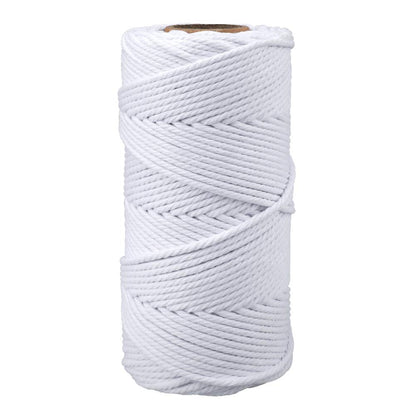 jijAcraft 50M White Cotton String: 2MM Cooking String for DIY Crafts