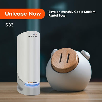ARRIS Surfboard S33 DOCSIS 3.1 Multi-Gig Cable Modem | Up to 2.5 Gbps