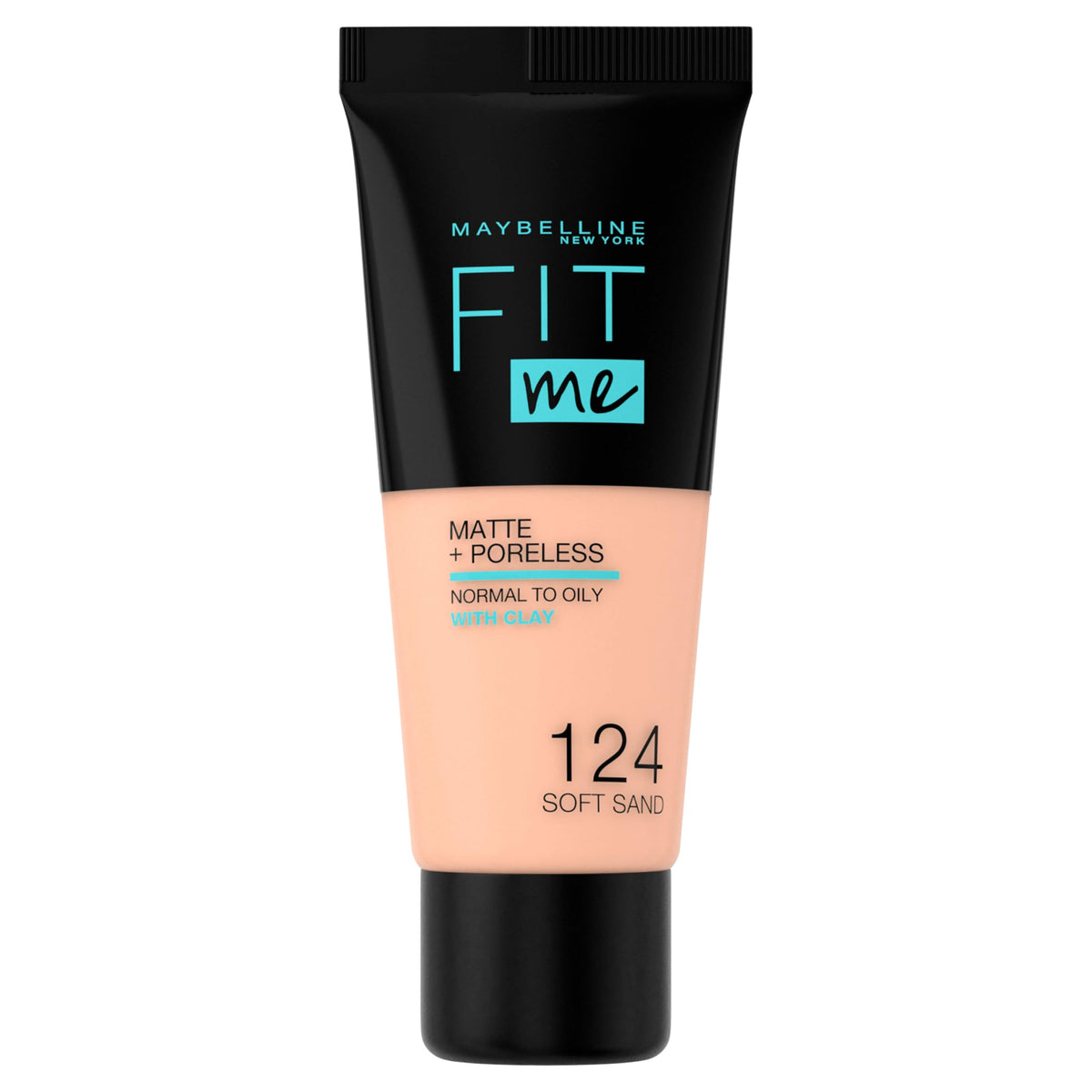 Maybelline Fit Me Matte + Poreless Liquid Oil-Free Foundation Makeup, Sun Beige, 1 Count (Packaging May Vary)