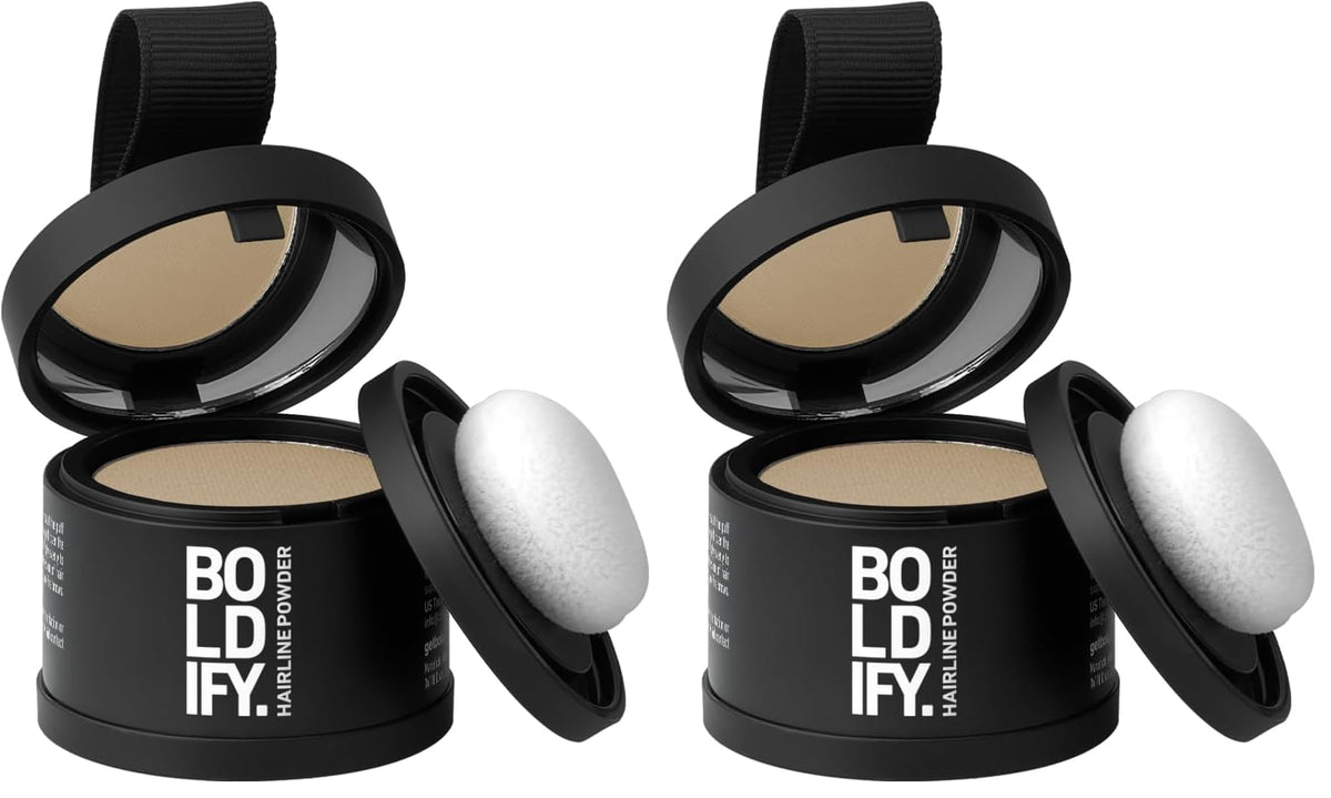 Boldify Hairline Powder, Root Touch Up Hair Color Light Blonde 4g