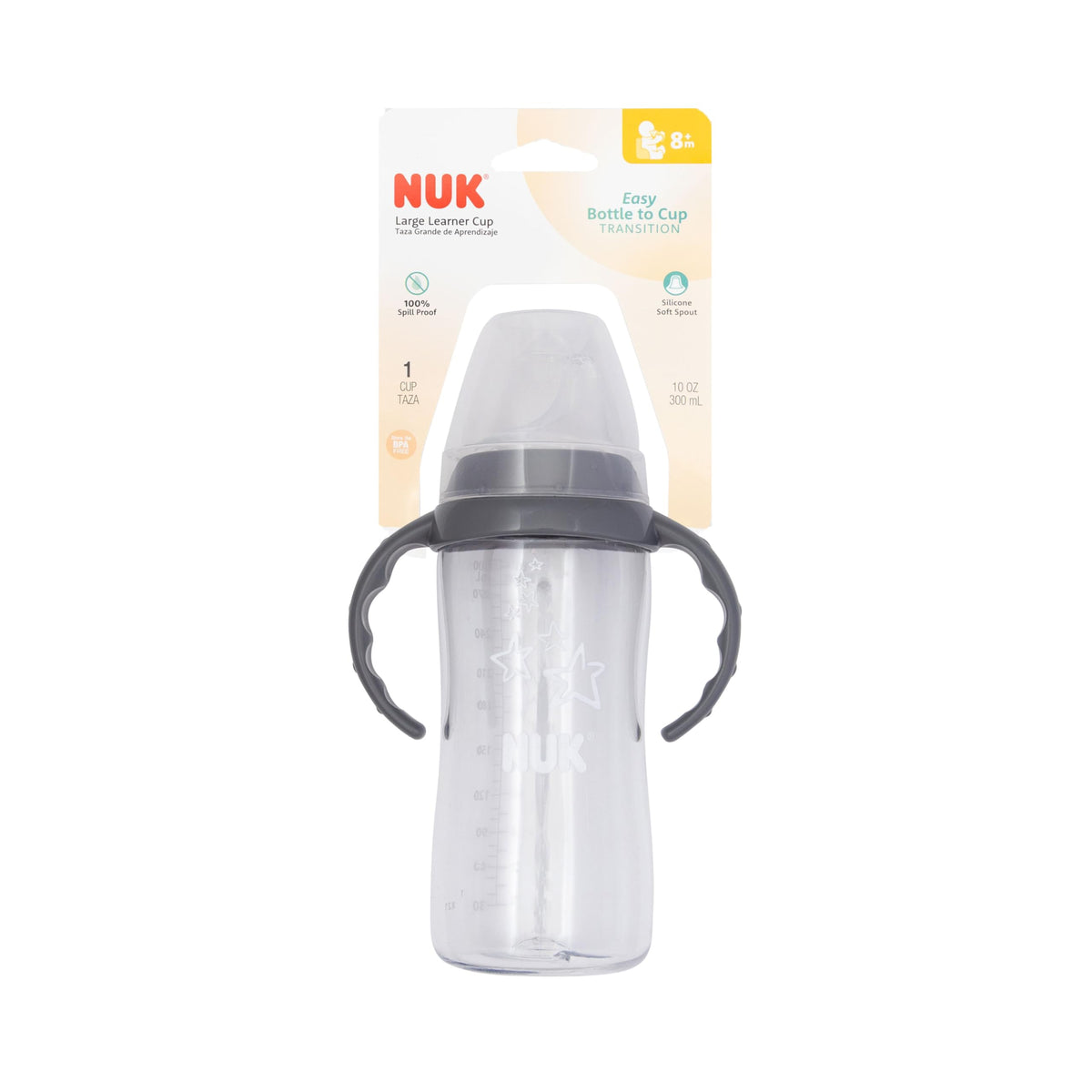 NUK First Choice Learner Sippy Cup 2.0, 10oz, 2-Pack, Pink Bunnies