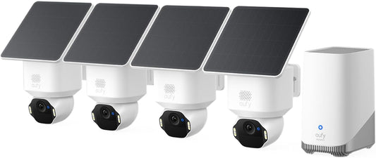 eufy Security SoloCam E42, 4-Cam Kit, 4K Solar Security Camera