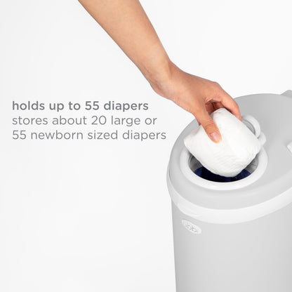Ubbi Stainless Steel Diaper Pail, No Special Bags, Odor-Locking, White