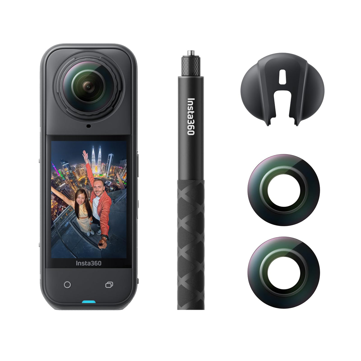 Insta360 X5 - Waterproof 8K 360° Action Camera, Leading Low Light, Invisible Selfie Stick Effect, Rugged and Replaceable Lens, 3-Hour Battery, Built-in Wind Guard, Stabilization, Triple AI Chip Design