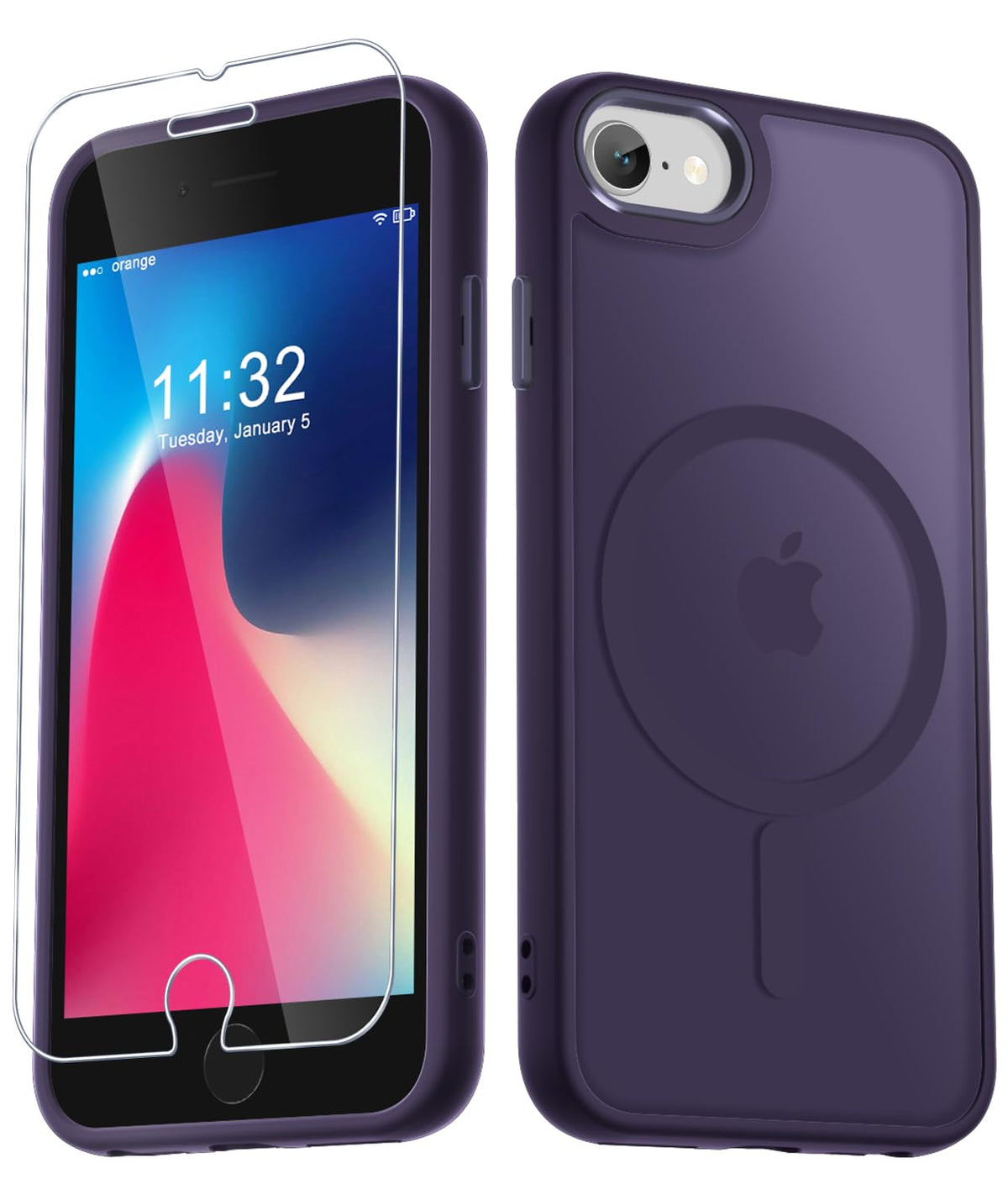 for iPhone 14 Plus Case, Matte Magnetic Phone Case, Lavender Purple