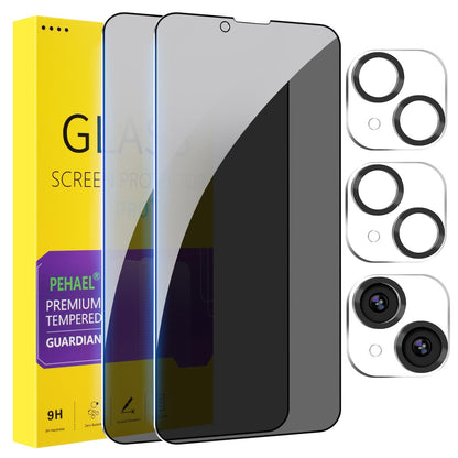 PEHAEL for iPhone 18 Pro Privacy Screen Protector+Camera Lens Protector