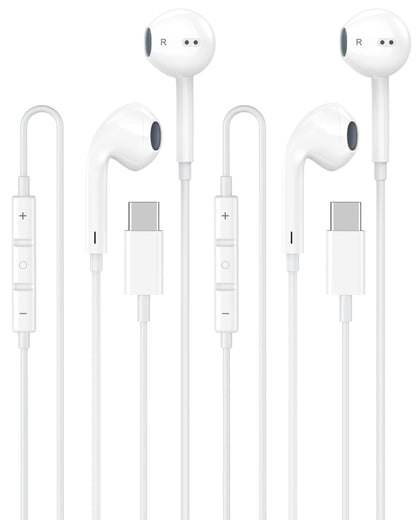 2 Pack Apple MFi Certified Wired Earbuds for iPhone, Lightning Headphones