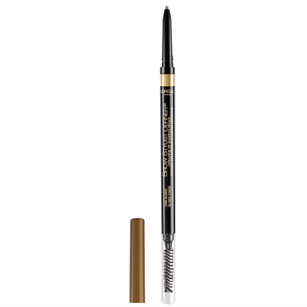 L'Oreal Paris Makeup Brow Stylist Definer Waterproof Eyebrow Pencil, Ultra-Fine Mechanical Pencil, Draws Tiny Brow Hairs and Fills in Sparse Areas and Gaps, Dark Brunette, 0.11 Ounce (Pack of 2)