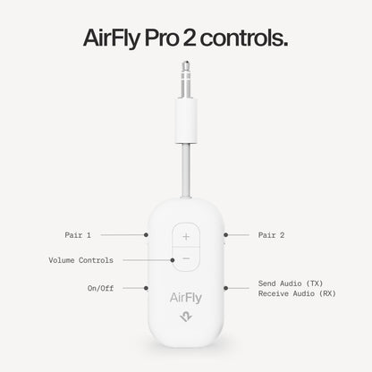 Twelve South AirFly SE, Bluetooth Wireless Audio Transmitter Adapter, White