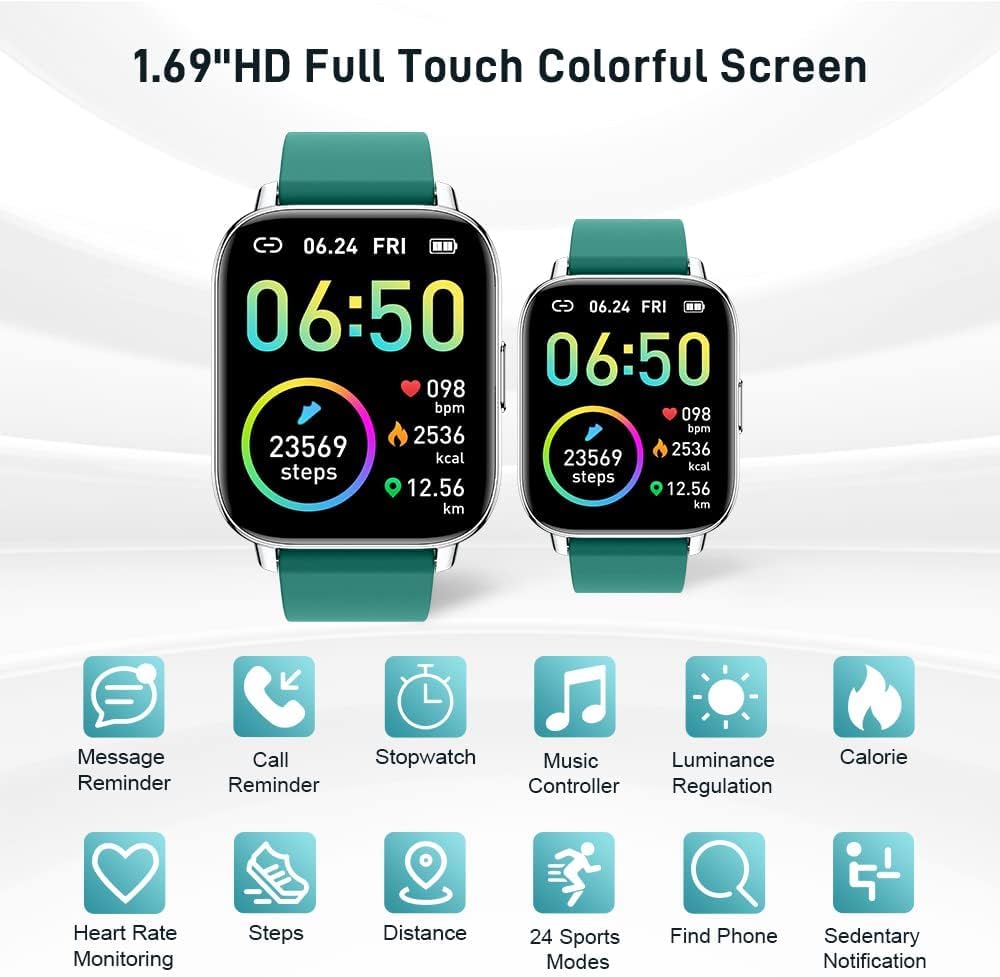 Motast Smart Watch, Fitness Tracker 1.69'' HD for Men Women,