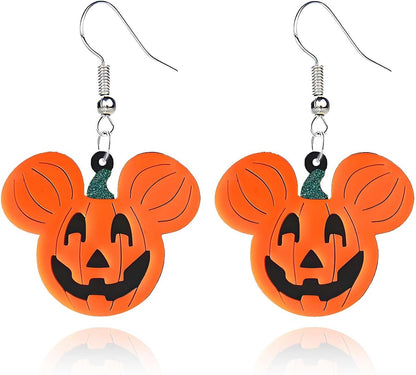 Hocus Pocus Earrings for Women Spooky Witch Halloween Pumpkin Earrings Halloween Accessories Witch Jewelry