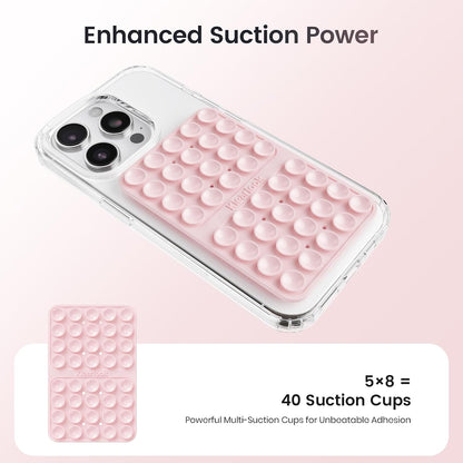 Klearlook Silicone Double Sided Suction Cup Phone Case Mount, Transparent