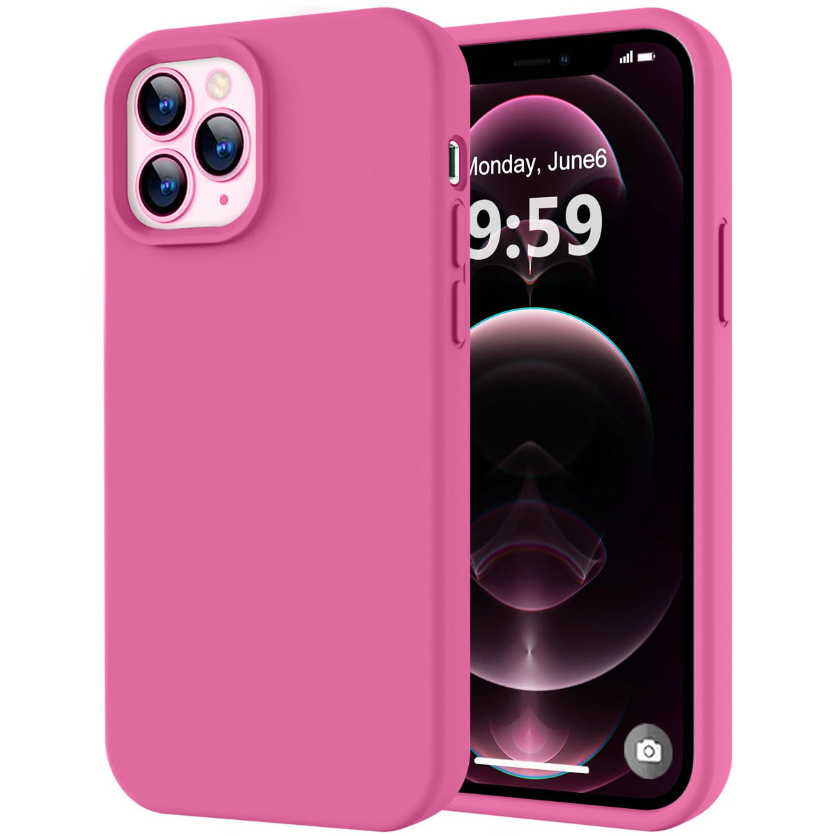 LOVE 3000 Designed for iPhone 16 Case, Premium Silicone with [Soft Anti-Scratch Microfiber Lining] Shockproof Protective Phone Case for Men Women Girls 6.1", Black