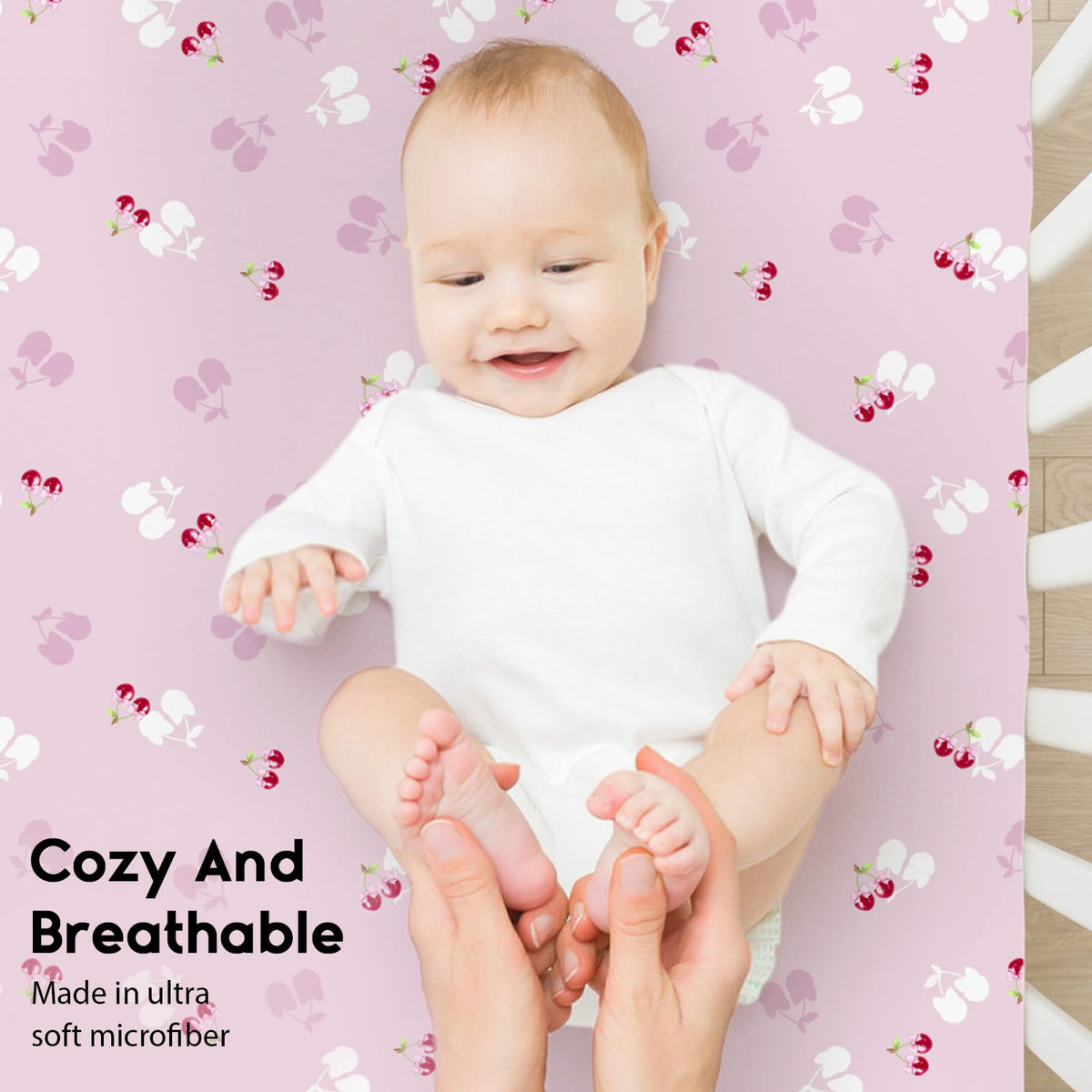 Yoofoss 2-Pack Baby Crib Sheets for Boys Girls 52x28 (Green+Leaf)