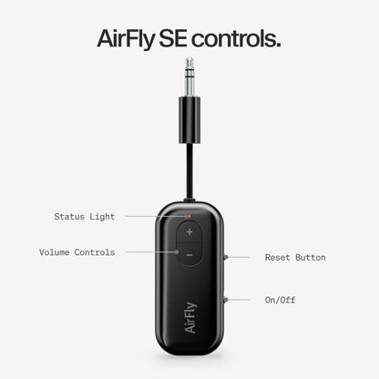 Twelve South AirFly SE, Bluetooth Wireless Audio Transmitter Adapter, White