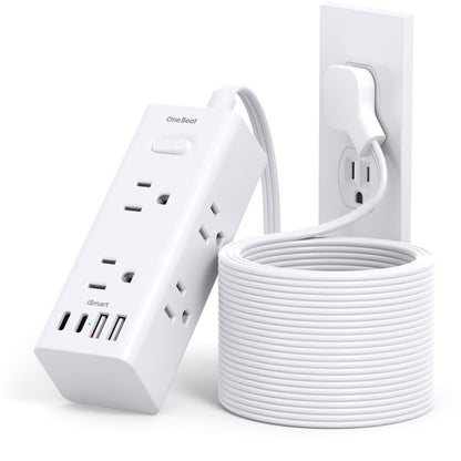 One Beat 5Ft Extension Cord with Multiple Outlets,Flat Plug Power Strip