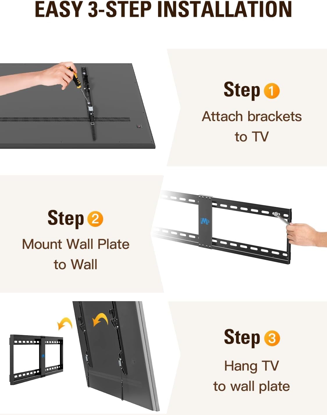 Mounting Dream TV Wall Mount for 42-86 Inch TVs, Tilting TV Mount Bracket